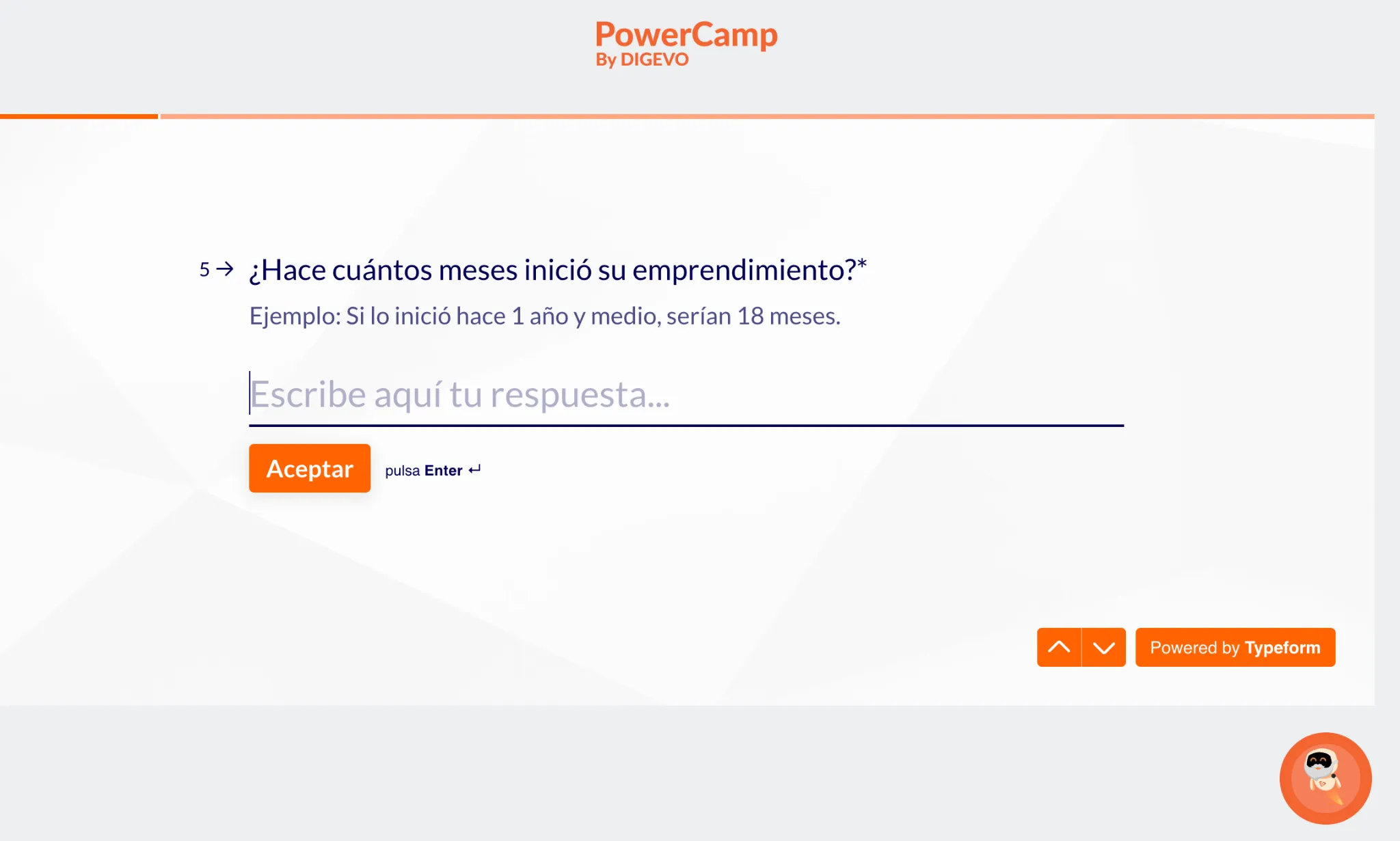 Pregunta de la evaluación diagnóstica PowerCamp